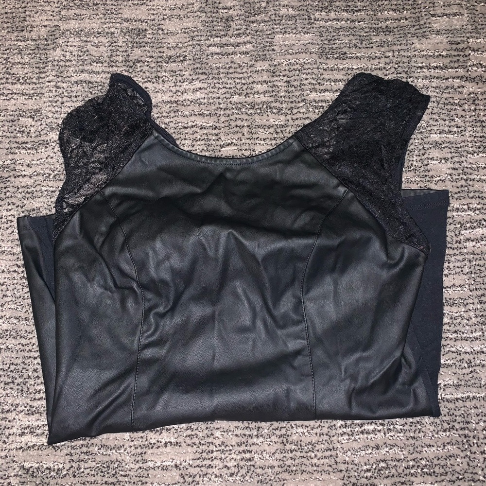 Leather and Lace blouse